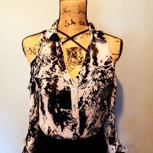 Guess size small cold shoulder top